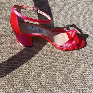 Nina Satin Strap Block Sandal